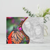 Monarch Butterfly Vielen Dank Foto-Karte Dankeskarte (Stehend Vorderseite)