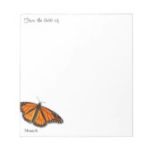 Monarch Butterfly "Vom Schreibtisch aus.." Notizbl Notizblock (Vorderseite)