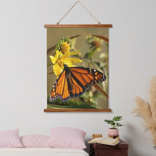 Monarch Butterfly Wandteppich Mit Holzrahmen (Schlafzimmer)