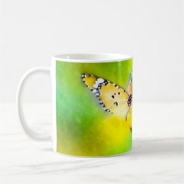 Monarch Butterfly Wasserfarbe Blume Tasse