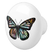 Monarch Butterfly Wasserfarbe Keramikknauf (Rechts)