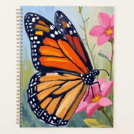 Monarch Butterfly Watercolor Floral Garden Planer