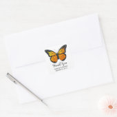 Monarch Butterfly Wedding Danke Quadratischer Aufkleber (Umschlag)