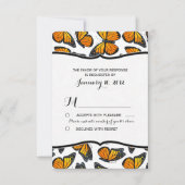 Monarch Butterfly Wedding RSVP (Vorderseite)