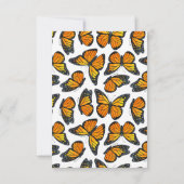 Monarch Butterfly Wedding RSVP Karte (Rückseite)