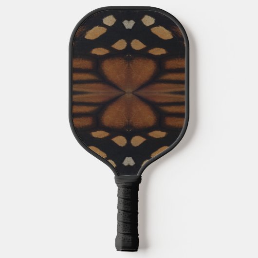 Monarch Butterfly weht Nahes Muster auf Pickleball Schläger (Rückseite)