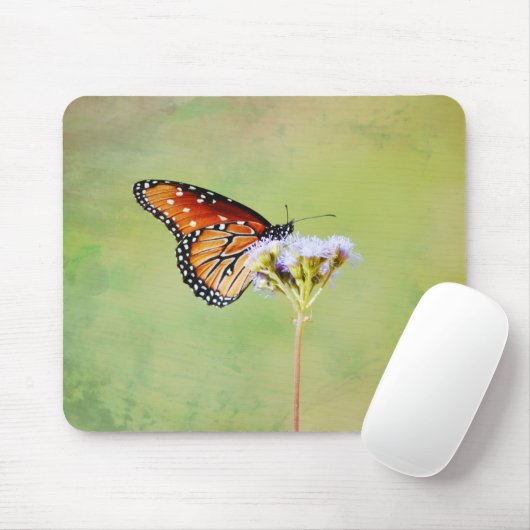Monarch Butterfly Wildblume Art Mouse Pad Mousepad (Mit Mouse)