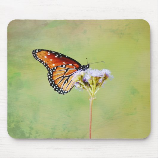Monarch Butterfly Wildblume Art Mouse Pad Mousepad (Vorne)
