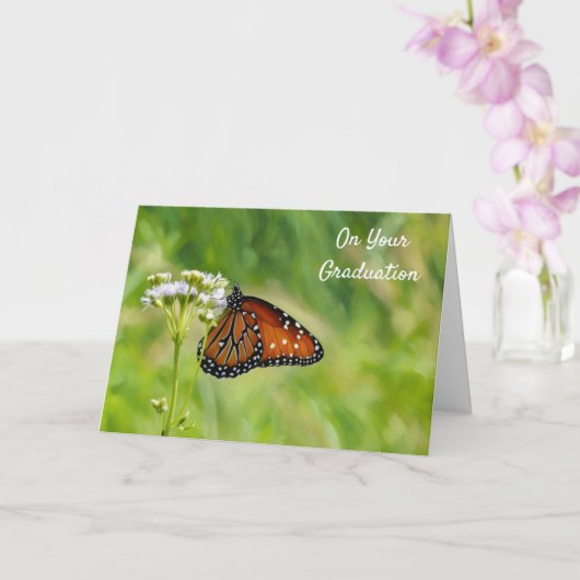 Monarch Butterfly Wildblumen Segen Abschluss Karte (Orchidee)