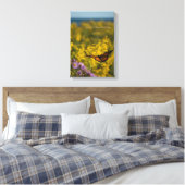 Monarch Butterfly Wilde Blume Wiese Leinwanddruck (Insitu (Schlafzimmer))