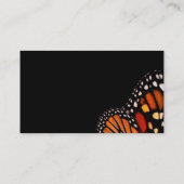 monarch butterfly wing on black custom visitenkarte (Rückseite)