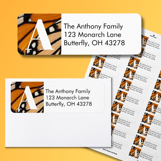 Monarch Butterfly Wing Rücksendeadresse