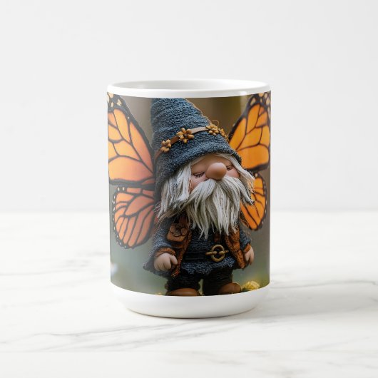 Monarch Butterfly Winged Gnome - Fantasiewesen Kaffeetasse (Mittel)