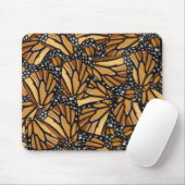 Monarch Butterfly Wings Pattern Mousepad (Mit Mouse)