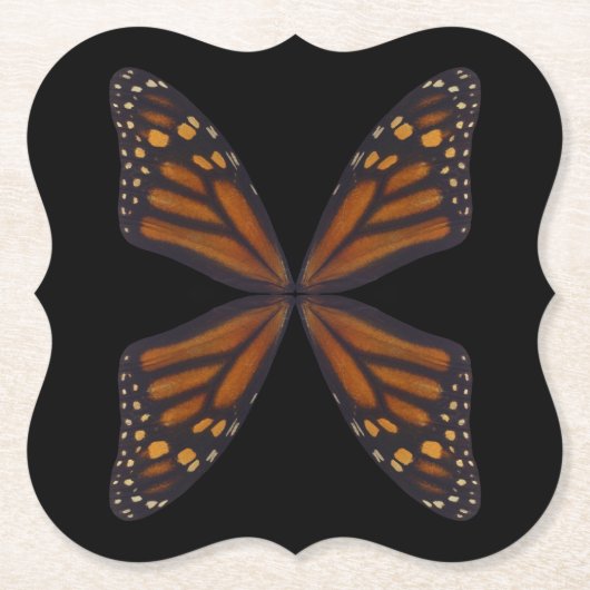 Monarch Butterfly Wings Pattern Untersetzer (Vorderseite)
