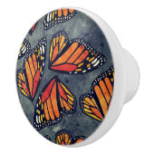 Monarch Butterfly Wings Trio Grey Marbled Keramikknauf (Rechts)