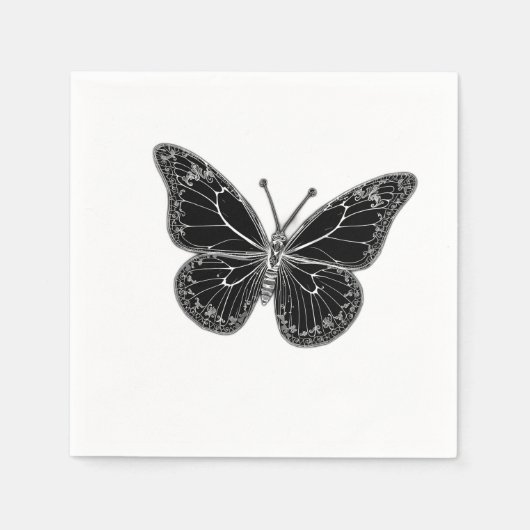 Monarch Butterfly with Detailed Wing Patterns Serviette (Vorderseite)