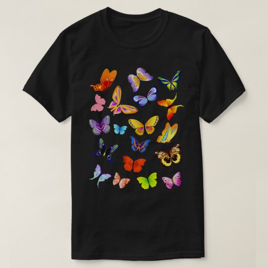 Monarch Butterfly Zeichnend Aquarellmalerei Illu T-Shirt (Design vorne)