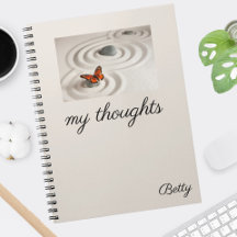 Monarch Butterfly Zen Garden Notebook 6,5 x 8,75