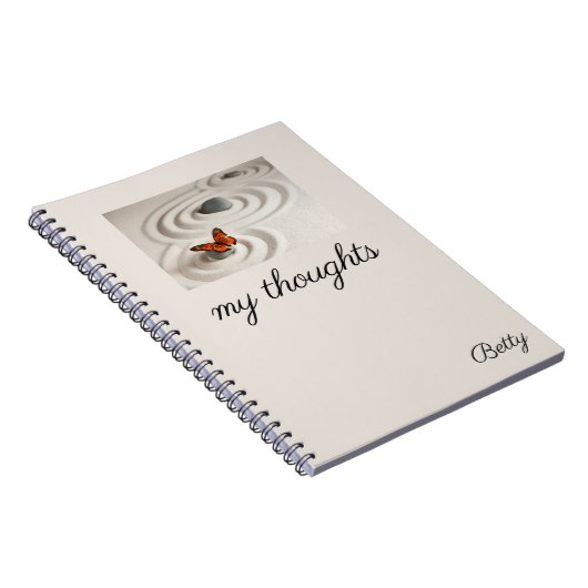 Monarch Butterfly Zen Garden Notebook 6,5 x 8,75 Notizblock (Rechte Seite)