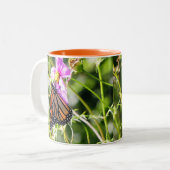 Monarch Butterfly Zweifarbige Tasse (Vorderseite Links)