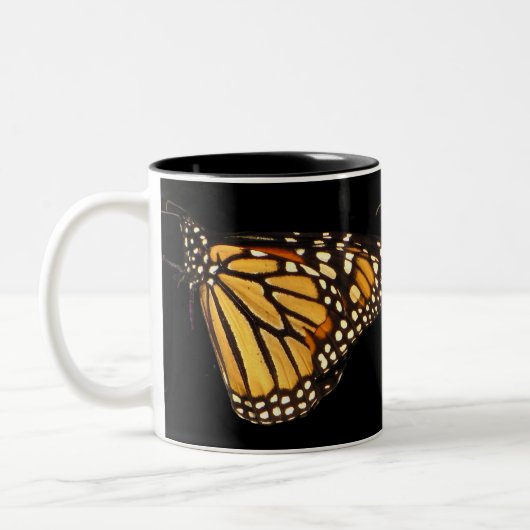 Monarch Butterfly Zweifarbige Tasse (Links)