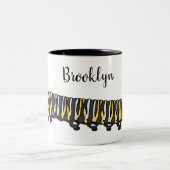 Monarch caterpillar cartoon illustration zweifarbige tasse (Mittel)