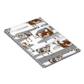 Monarch Cow Black  Fur  Notizblock (Rechte Seite)