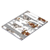 Monarch Cow Black  Fur  Notizblock (Linke Seite)