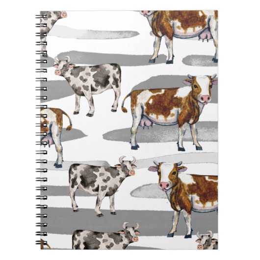 Monarch Cow Black  Fur  Notizblock (Vorderseite)