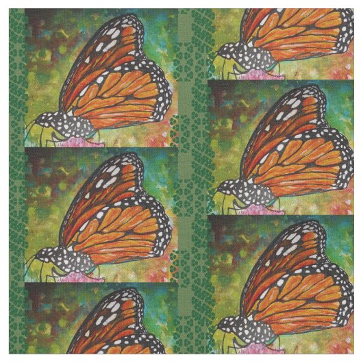 Monarch-Entwurf Stoff (Nahaufnahme)