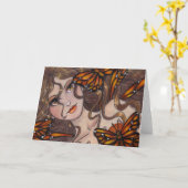 "Monarch Fairy" leere Fantasiekarte Karte (Gelbe Blume)