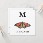 Monarch-Flachgrüßkarte "M" Karte (Vorderseite/Rückseite Beispiel)