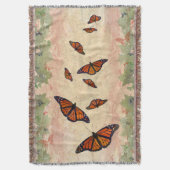 Monarch Garden Throw Blanket Decke (Vorderseite Vertikal)