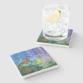 Monarch-Hafen-Untersetzer Steinuntersetzer (Seitenansicht)