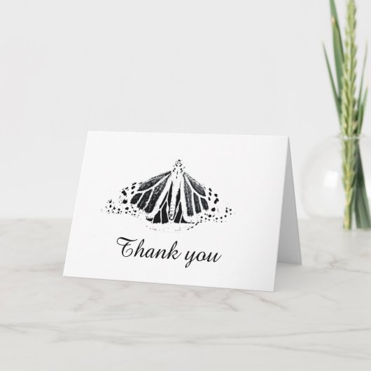 Monarch Kontur Vielen Dank Dankeskarte (Vorderseite)