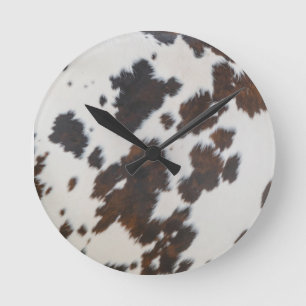Monarch Kuh Schwarzes Fell Runde Wanduhr