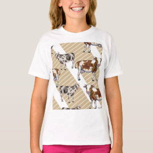 Monarch Kuh Schwarzes Fell T-Shirt