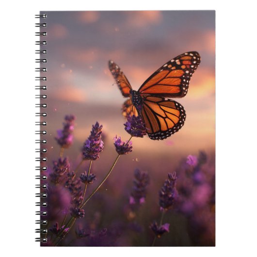 Monarch Lavender Glow-Notebook Notizblock (Vorderseite)