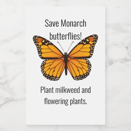 Monarch Lebensmitteletikett (Einzelnes Label)