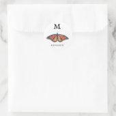 Monarch "M" Runder Aufkleber (Tasche)