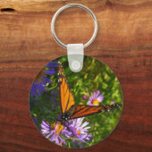 Monarch mit Blumen Schlüsselanhänger (Vorderseite)