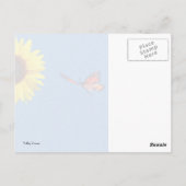 Monarch mit Gelb und Blau Postkarte (Rückseite)