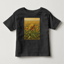 Monarch mit Sonnenblumen