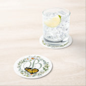 Monarch Monogram Paper-Untersetzer Runder Pappuntersetzer (Vor Ort)