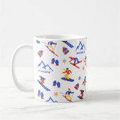 Monarch Mountain Colorado Skitouren Muster Kaffeetasse (Links)