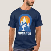 Monarch Mountain Ski Sunset Retro T-Shirt (Vorderseite)