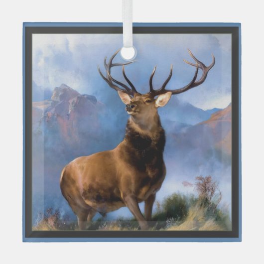 Monarch of the Glen Glass Ornament Buck Deer Aus Glas (Vorderseite)