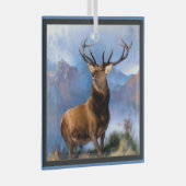 Monarch of the Glen Glass Ornament Buck Deer Aus Glas (Vorderseite Rechts)
