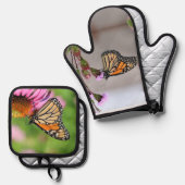 Monarch Ofenhandschuh & Topflappen-Set (Vorderseite/Rückseite)